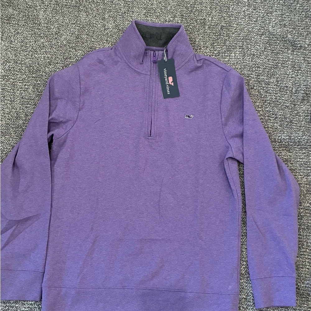 Vineyard Vines Men's Lavender Purple Quarter-Zip Pullover